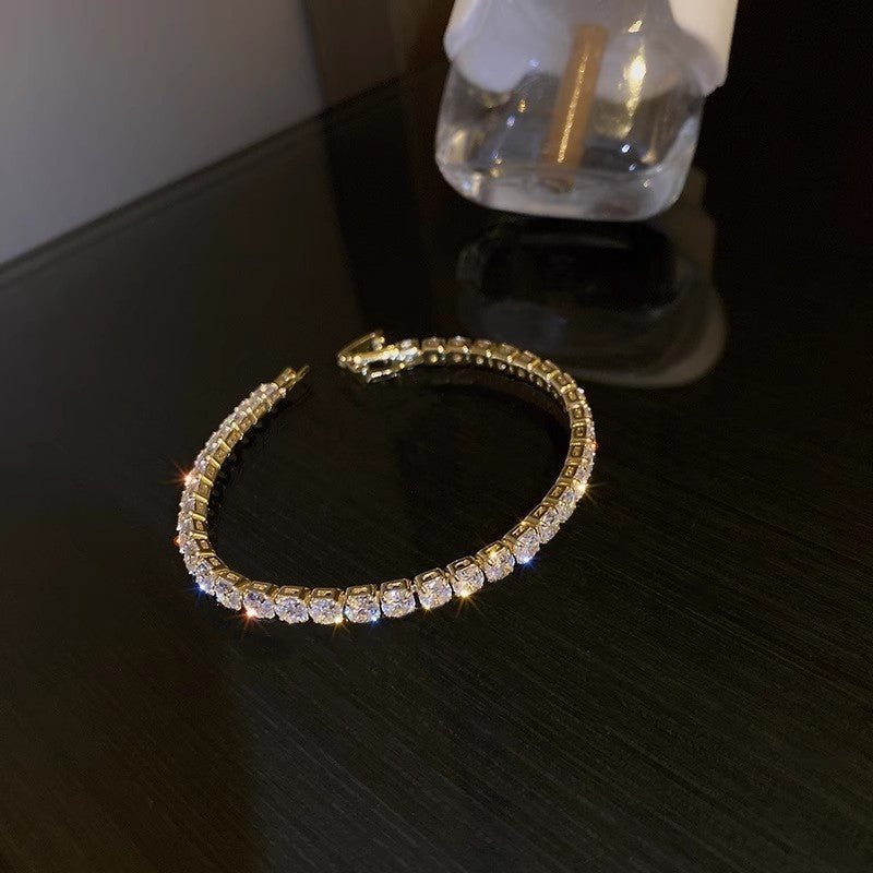 Zircon Square & Heart Bracelets