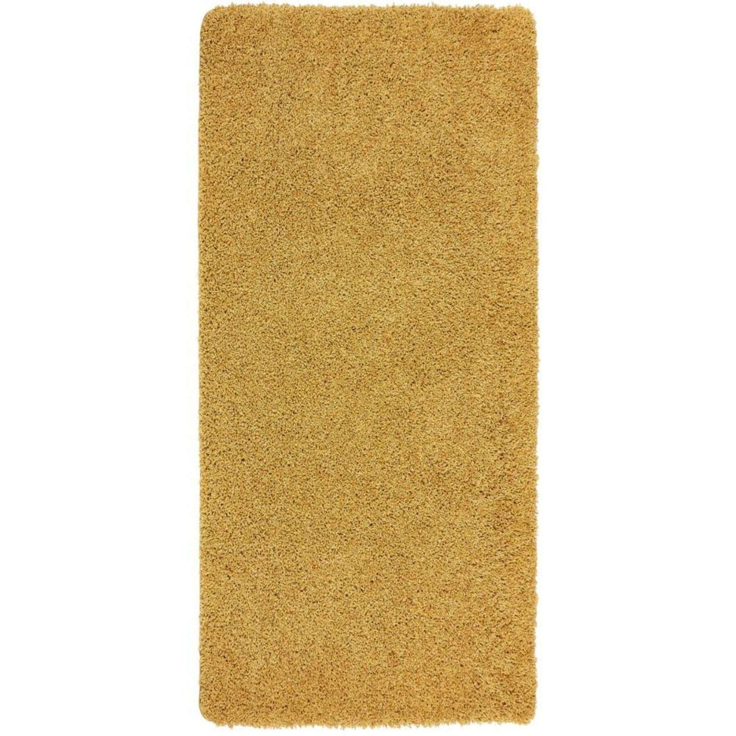 Washable Ochre Shaggy Rug