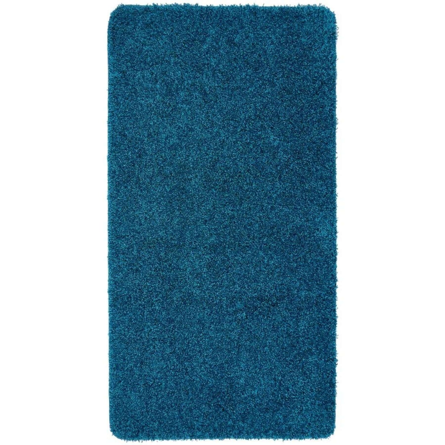 Washable Teal Shaggy Rug