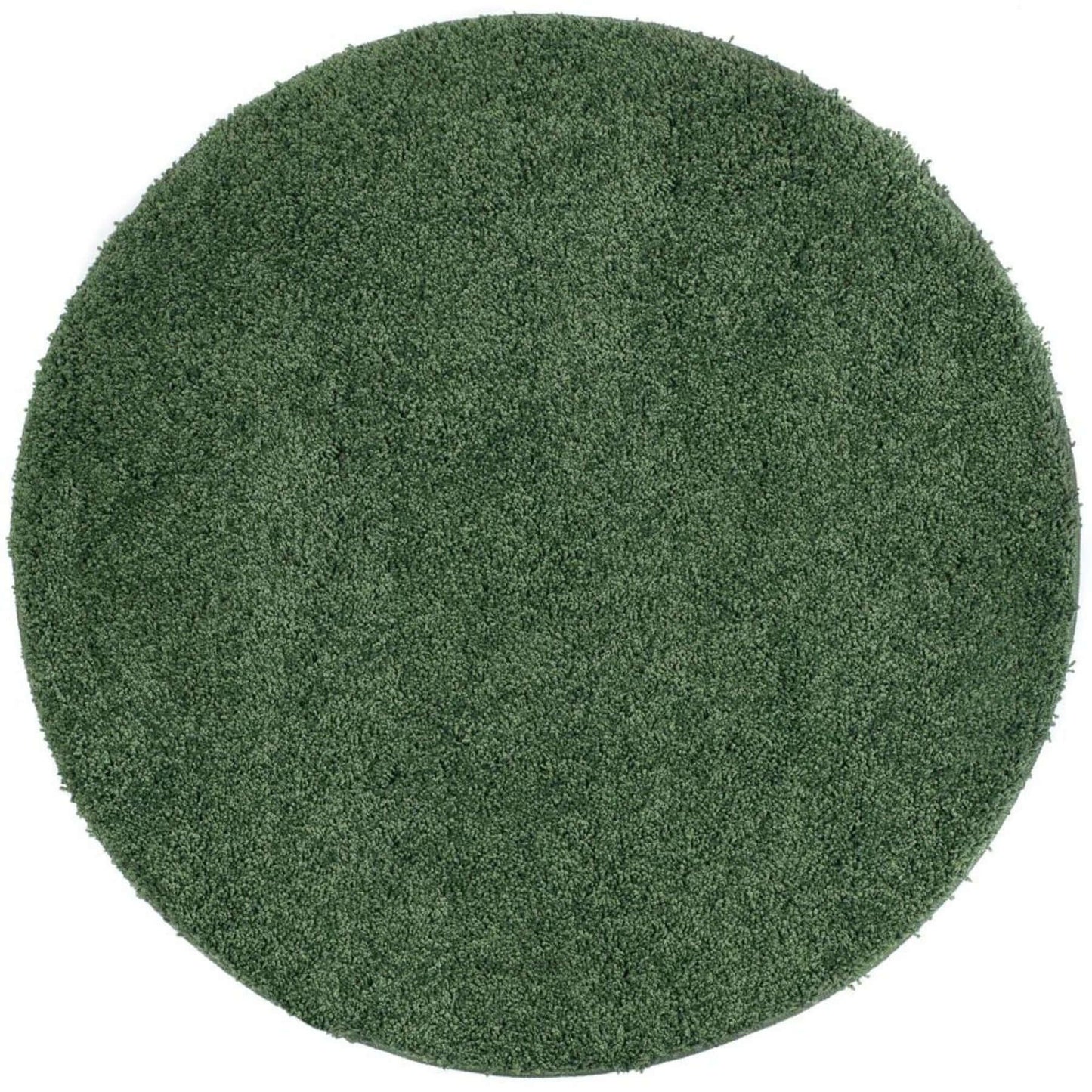 Washable Forest Green Shaggy Rug