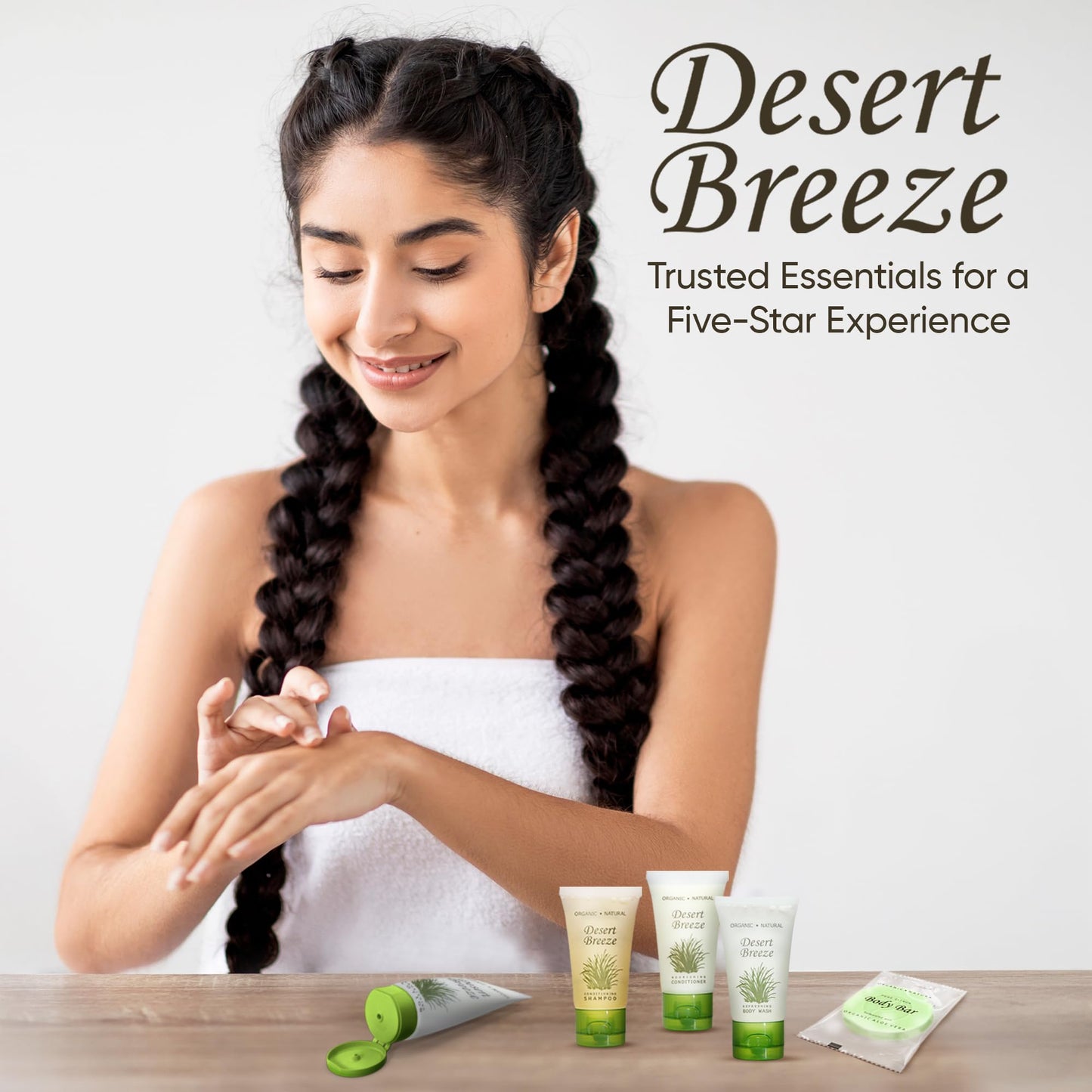 1-Shoppe All-in-Kit Travel Size Hotel Toiletry Set — 300 Count, Paraben Free, Green Tea Lemongrass, Aloe & Olive Oil