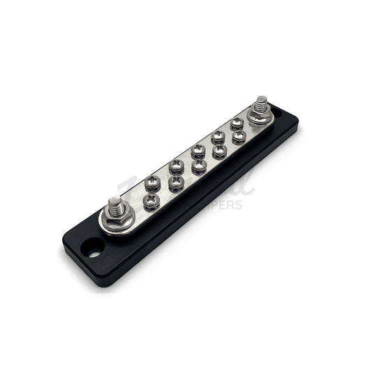 10 Way Terminal DC Negative Common Bus Bar - 150A 48V Max