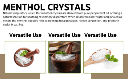 Pure Menthol & Eucalyptus Aroma Crystals | Natural Spa & Home Fragrance Handmade in North Yorkshire