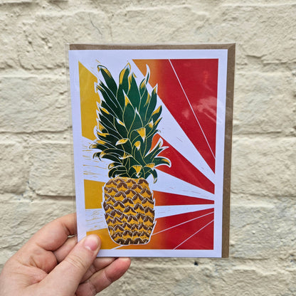 House Plant Linocut Greeting Cards - by EJ Sparkles