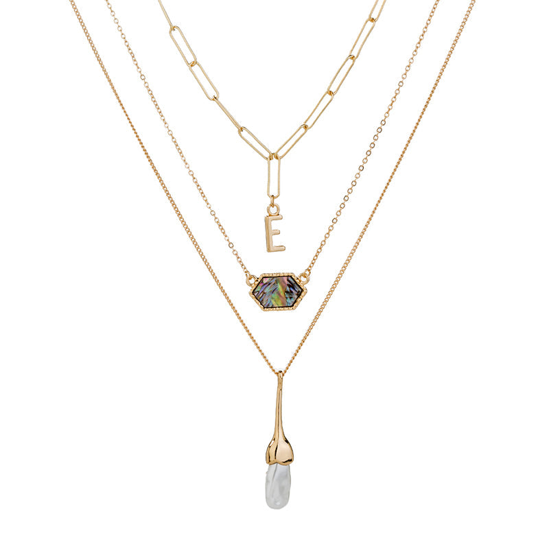 Multi-Layer Water Drop Pearl Necklace
