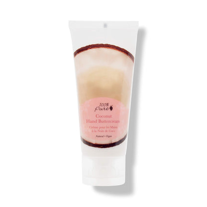 100% PURE Coconut Vegan Hand Cream — Shea Butter Moisturizer for Dry Skin, 2 oz