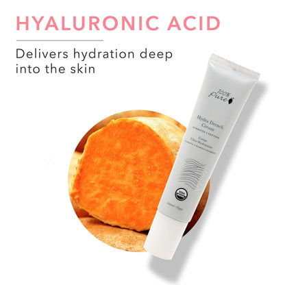 100% PURE Hydra Drench Cream – Daily Moisturizer with Hyaluronic Acid & Rose Water