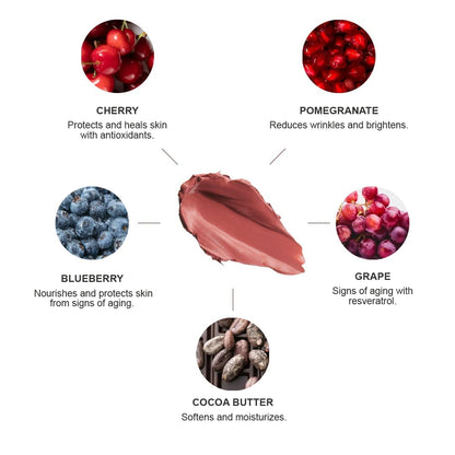 100% PURE Cocoa Butter Matte Lipstick Sahara – Deep Neutral Nude, Vegan Fruit Pigmented, All-Day Moisture
