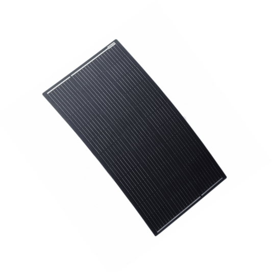 100W Semi Flexible Black Fibreglass EFTE Coated Solar Panel With Rear Hidden Junction Box