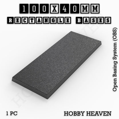 Rectangle Bases Range Sizes - 75x30mm to 125x40mm Medium Sizes 3d Print Full Range Tabletop Games