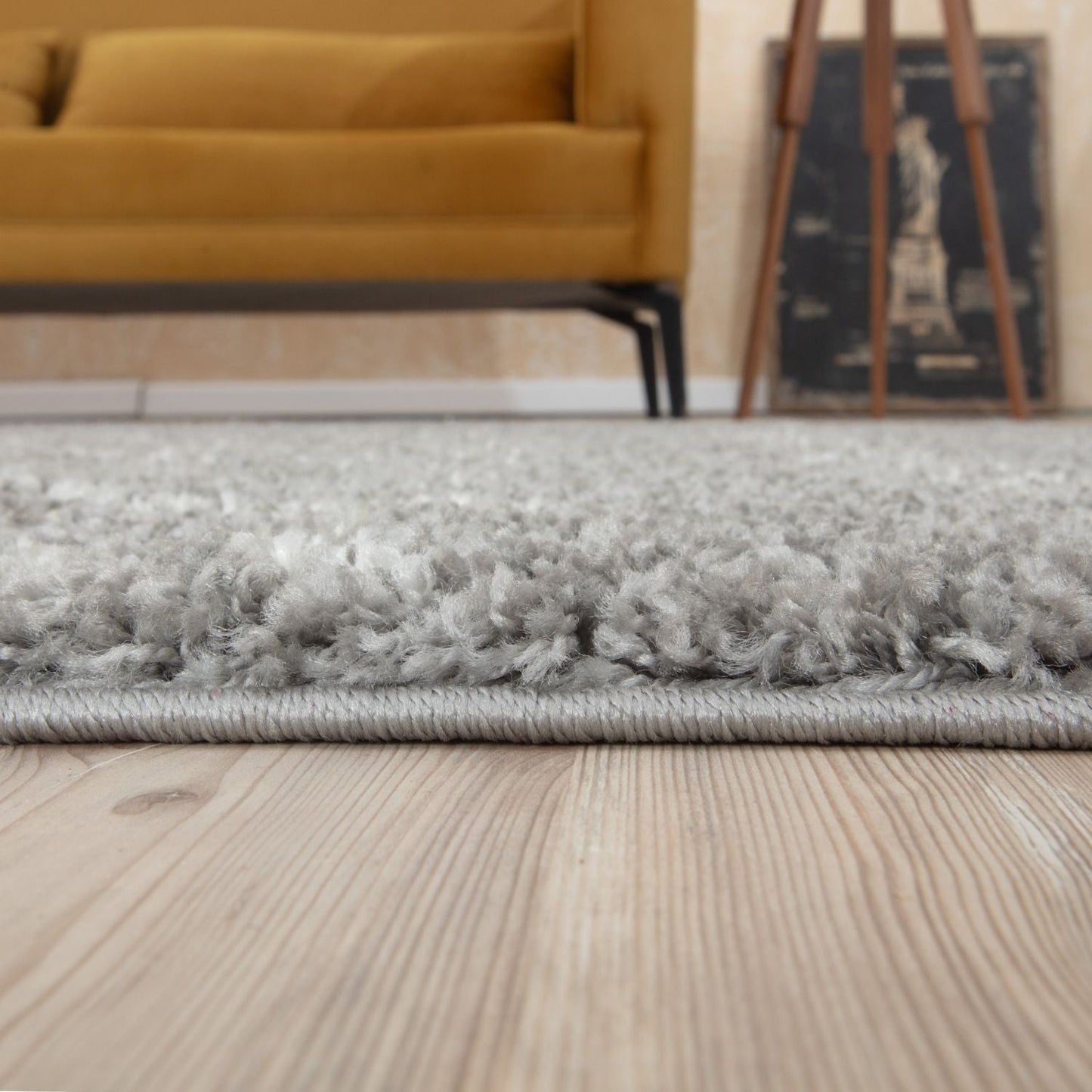 Moroccan Grey Shaggy Rug | 1010