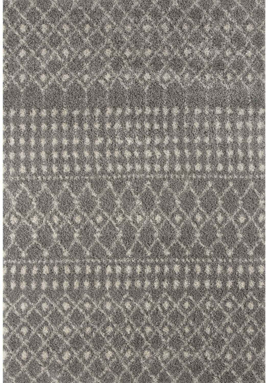 Moroccan Grey Shaggy Rug | 1010