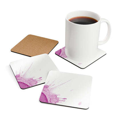 Watercolour Pink Splash - Coaster Set