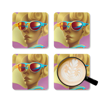 Retro Cool Pink - Coaster Set - iSAW Company