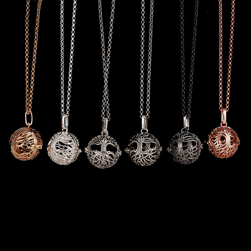 Tree of Life Perfume Locket Pendant Necklace