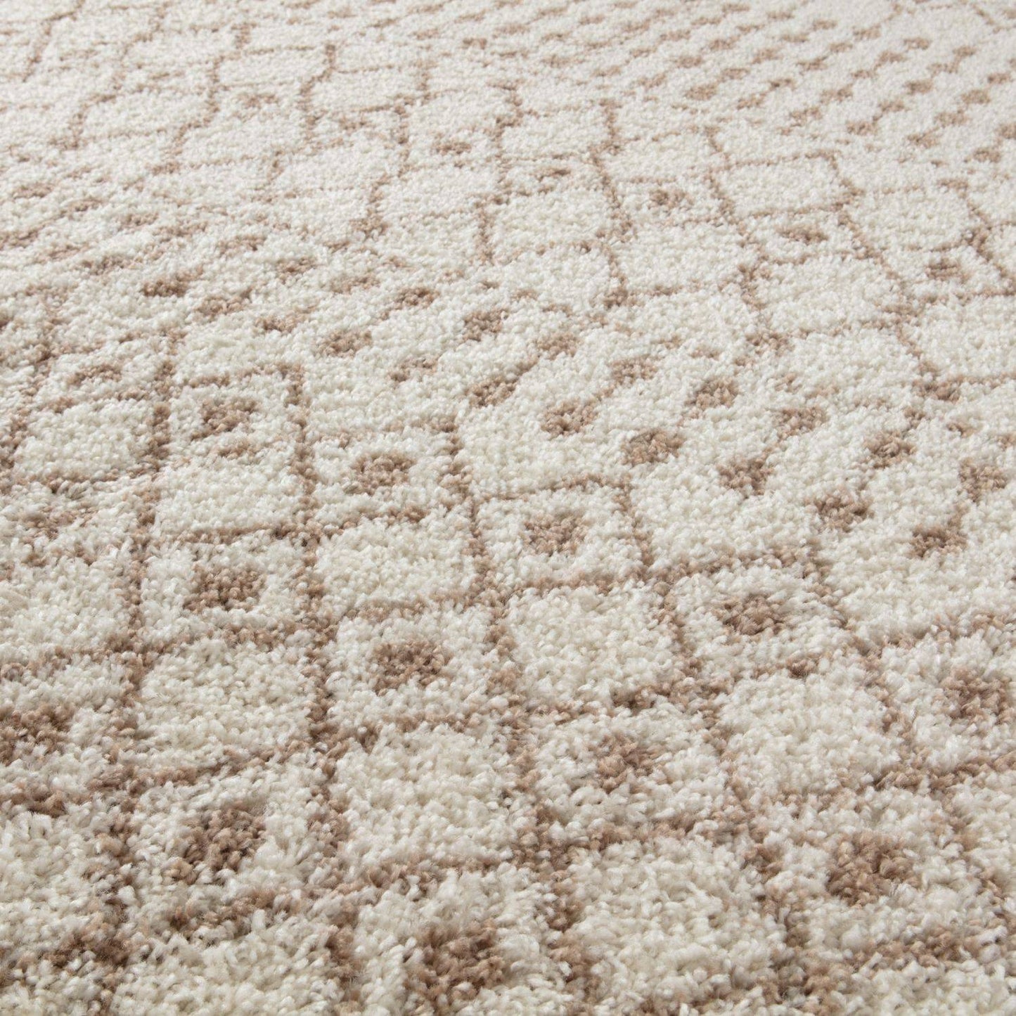 Moroccan Ivory Beige Shaggy Rug | 1030