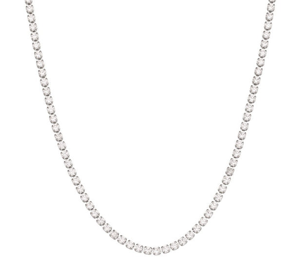 Stainless Steel Zircon Bracelet & Necklace Set