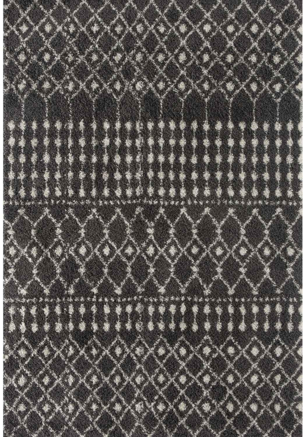 Moroccan Dark Grey Shaggy Rug | 1040