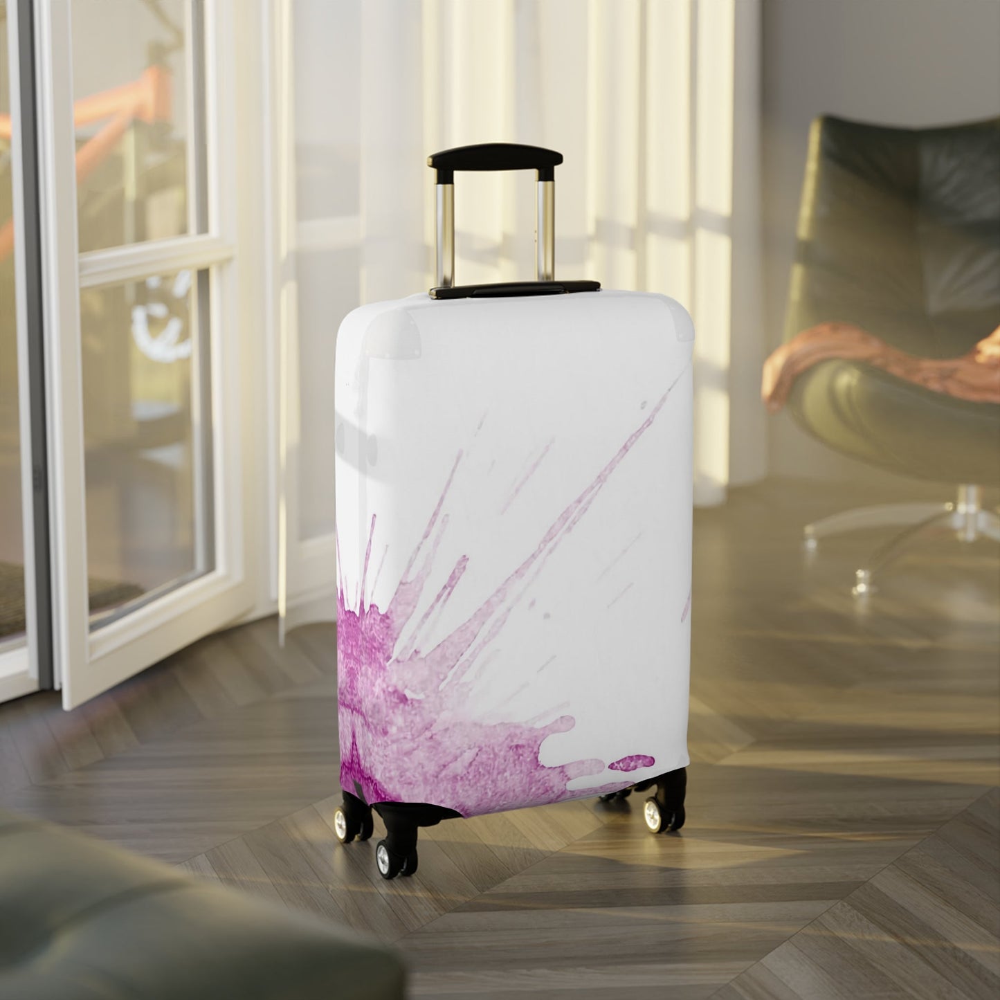 Watercolour Pink Splash – Protective Suitcase Cover