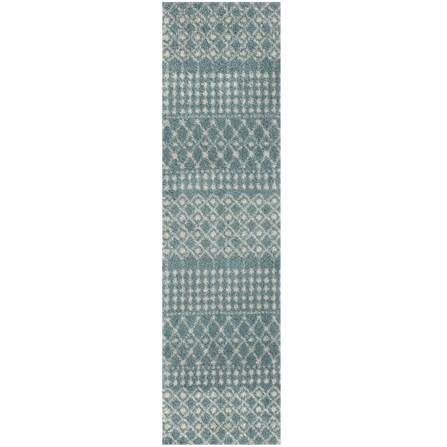 Moroccan Duck Egg Blue Shaggy Rug | 1050