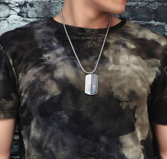 Dog Tag Bible Verse Necklace & Pendant