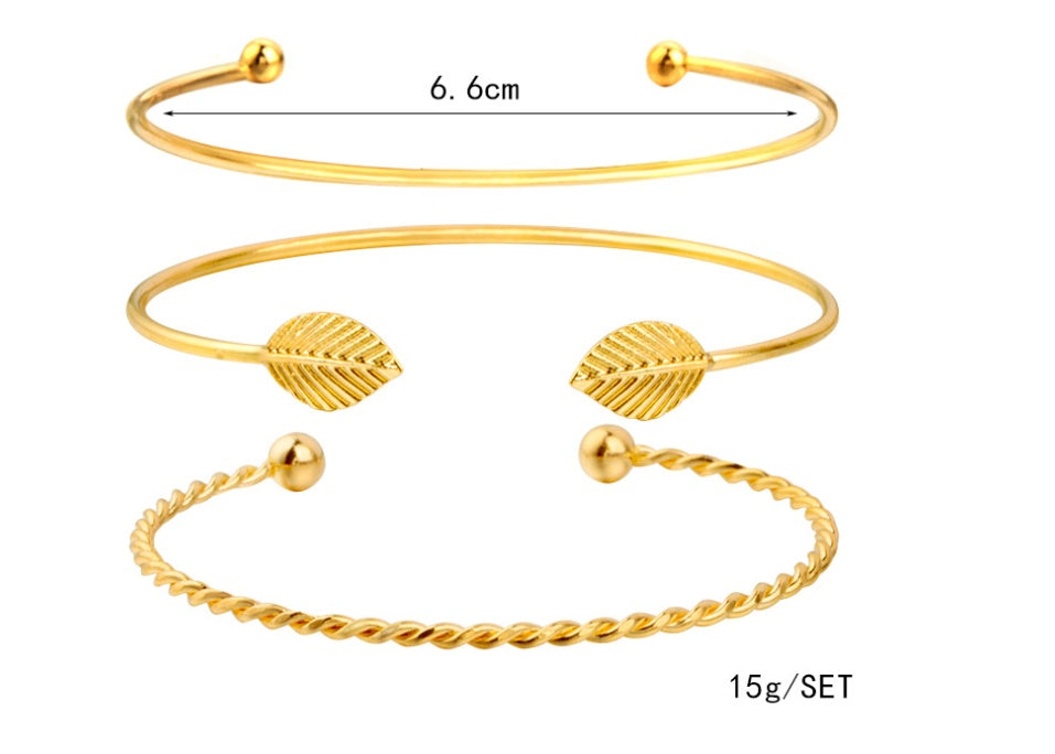 Crystal Wedding Bracelet Sets 4Pcs