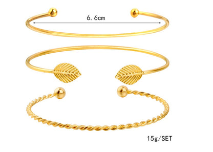 Crystal Wedding Bracelet Sets 4Pcs