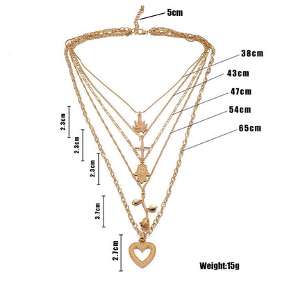 Vintage Snake Bone Chain Necklace