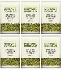 6 x Minton & Donello Organic Pumpkin Seeds - 250g