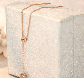 Diamond Pendant with Zircon Inlays Necklace
