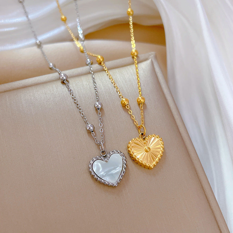 Heart-Shaped Titanium Steel Love Necklace