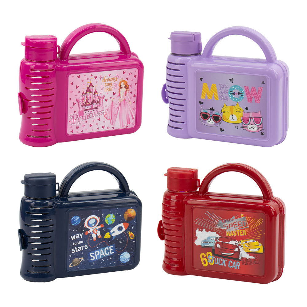 Tuffex Kids Lunch Box Water Bottle Set Durable Colorful