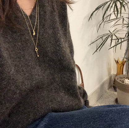 Sterling Silver Key Necklace