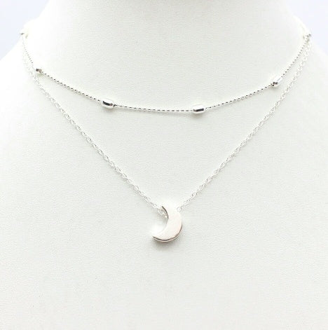 Multi-Layer Necklace – Heart, Moon & Star Pendant