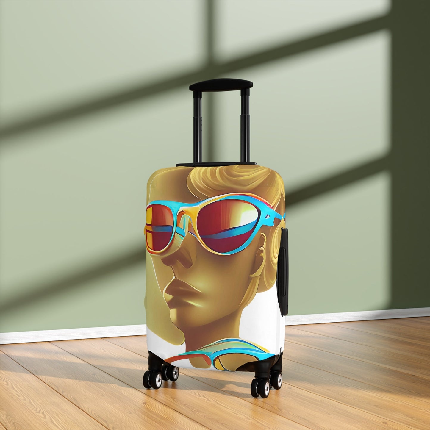 Retro Cool White – Protective Suitcase Cover
