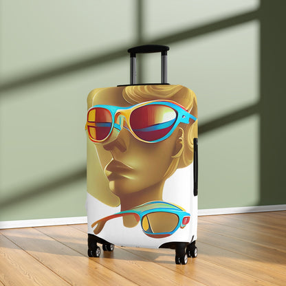 Retro Cool White – Protective Suitcase Cover