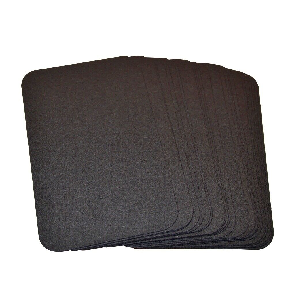 100 Black Rounded Blank Business Cards 250gsm, Stamp, Print, ATC. Matt Card