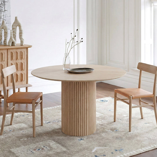 Ivar Round Dining Table, Oak Or Walnut