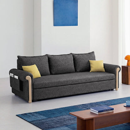 Braylene Two Seater Sofa Bed, Linen