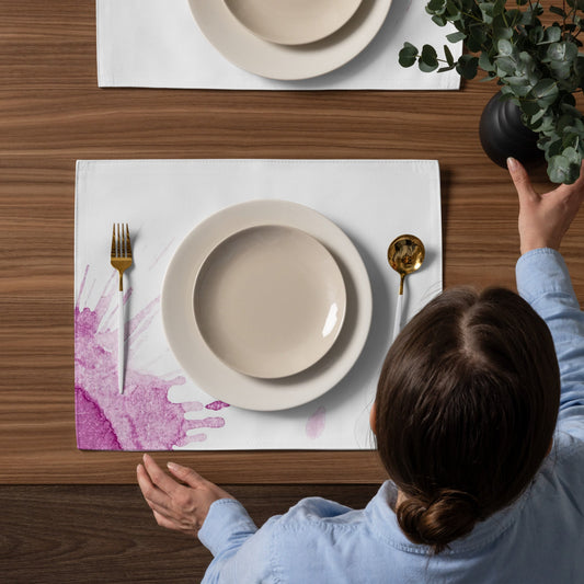 Watercolour Pink Splash - Placemat Set