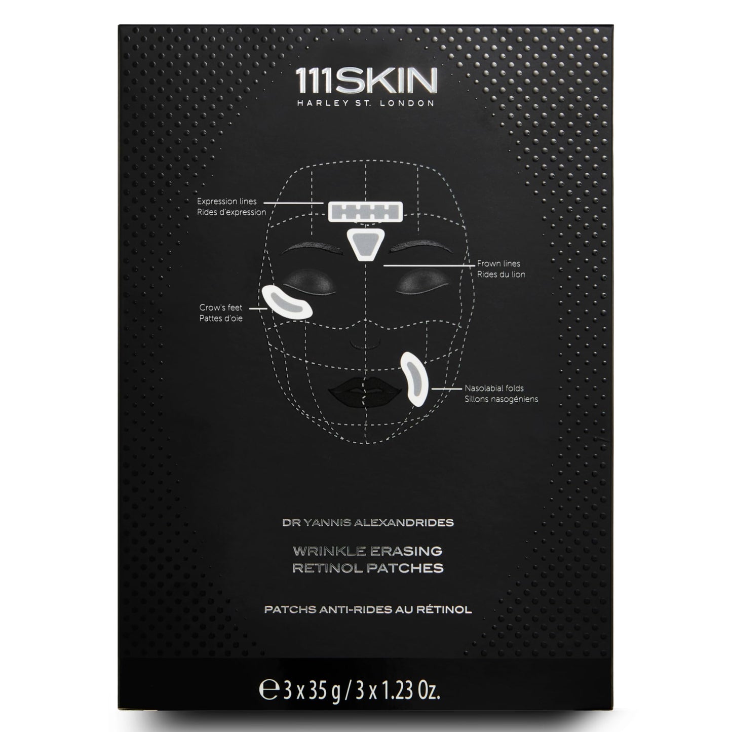 111SKIN Wrinkle Erasing Retinol Patches — Non-Invasive Forehead, Under-Eye & Smile Line, 3 x 1.23 oz