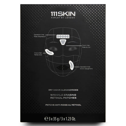 111SKIN Wrinkle Erasing Retinol Patches — Non-Invasive Forehead, Under-Eye & Smile Line, 3 x 1.23 oz