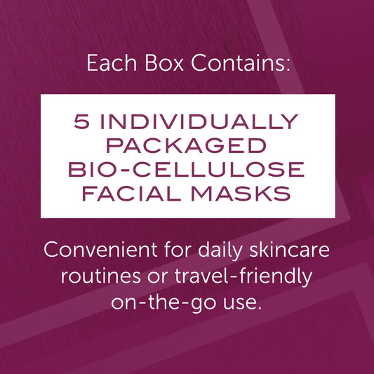 111SKIN Y Theorem Bio Cellulose Facial Mask – Hydrating NAC Y2, Centella Asiatica, All Skin Types (5x0.78 fl oz)