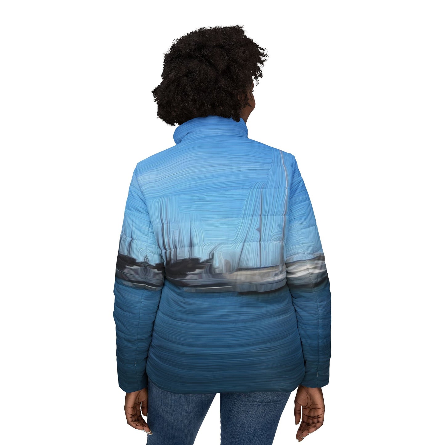 The Sleeping Yachts (at Morning) - Womens Puffer Jacket