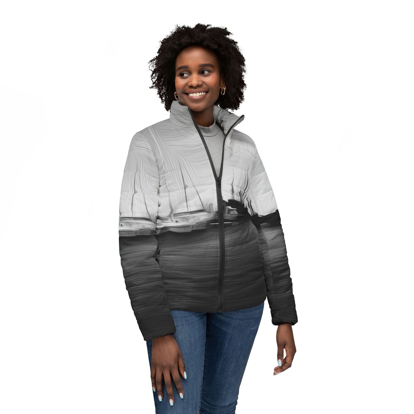 The Sleeping Yachts (at Night) - Womens Puffer Jacket