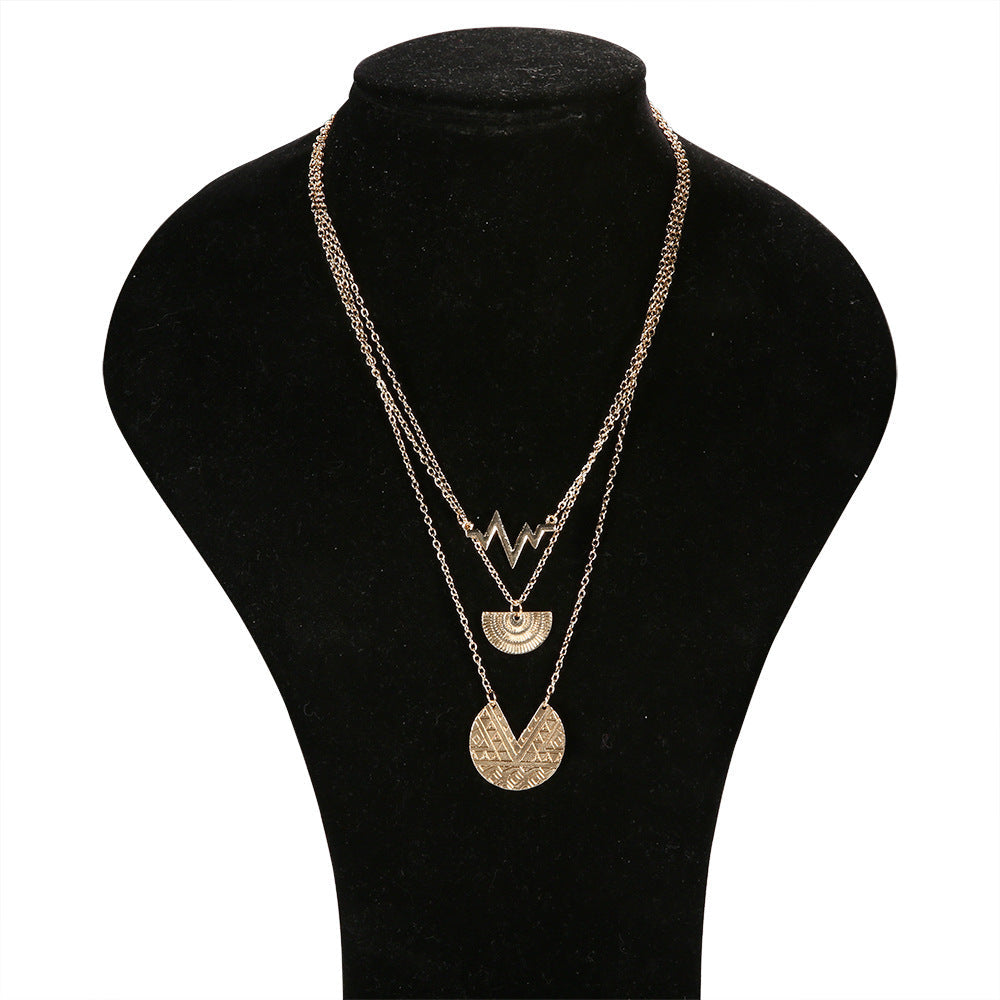Boho Geometric Multi-Layer Necklace