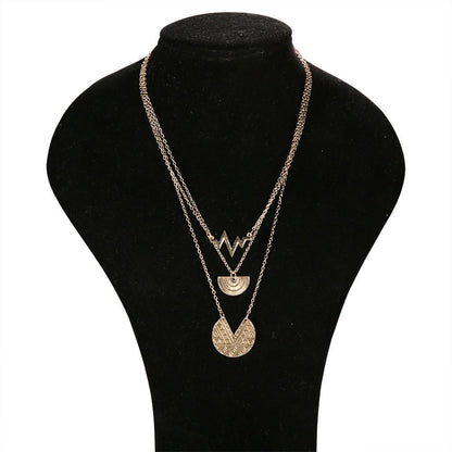 Boho Geometric Multi-Layer Necklace