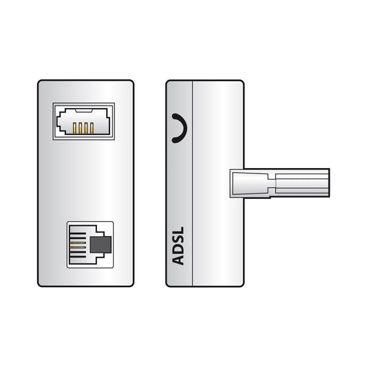 AV:Link ADSL Microfilter, BT Plug to BT Socket with RJ11 Socket, RJ14, BT431A