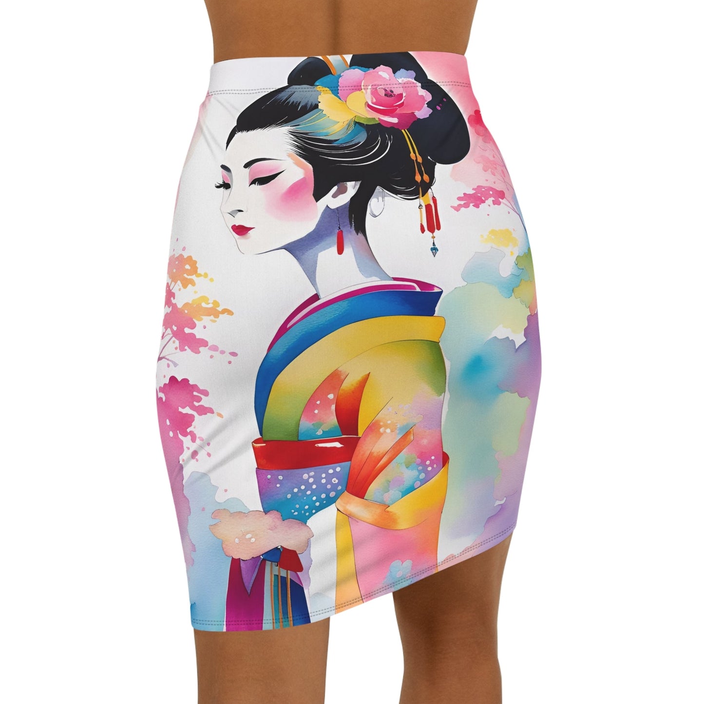 Geisha Girl - Womens Pencil Skirt