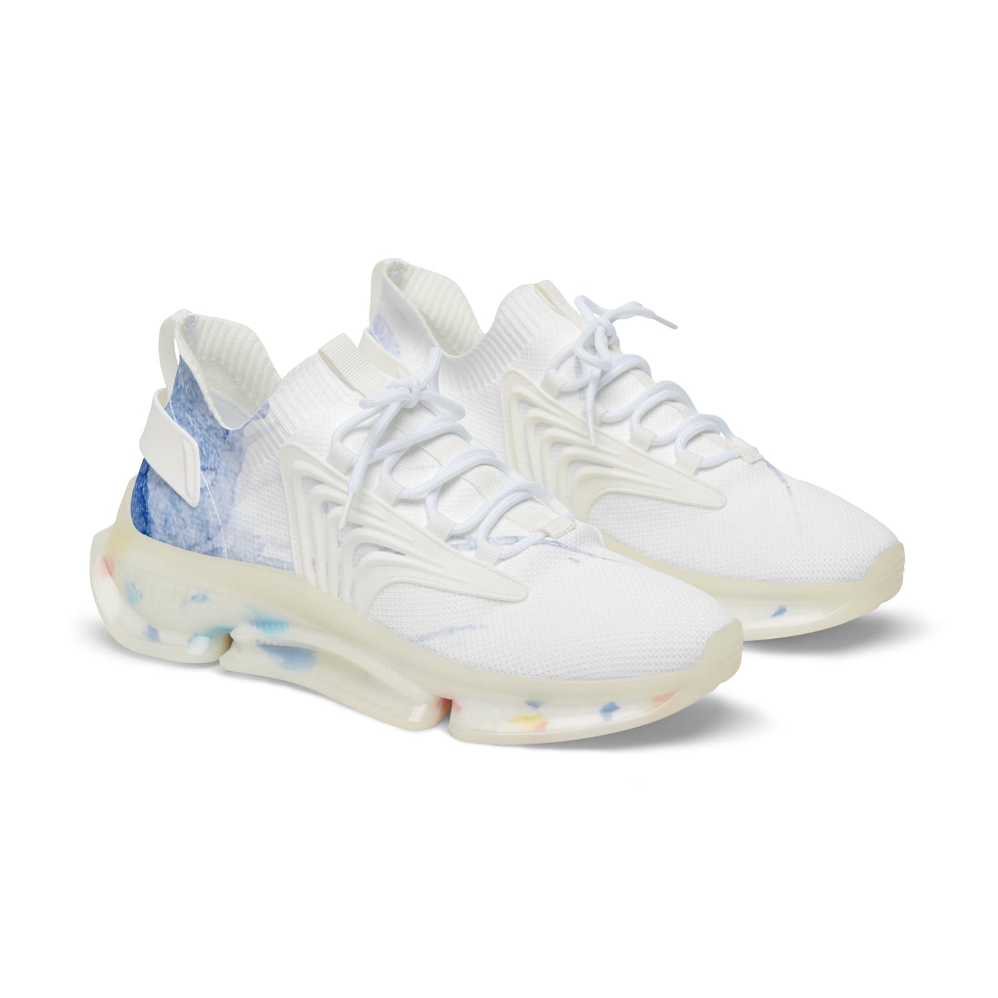 Watercolour Blue Splash - Mens Street Sneakers